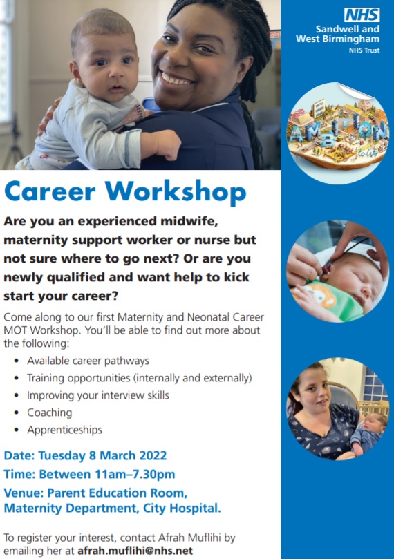 Maternity and neonatal career workshop: 8 March