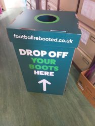 Cancer services football boot collection