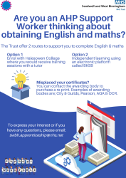 Are you an AHP support worker thinking about obtaining English and Maths?