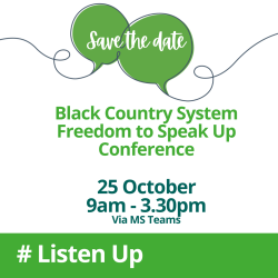 Save the date – Freedom to Speak Up Conference: 25 October