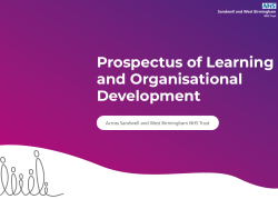 New SWB Learning and Organisational Development (OD) brochure